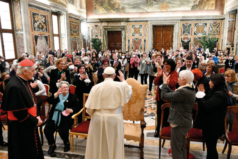 Vaticano, 24 marzo 2022: Papa Francesco riceve in udienza le partecipanti all’Incontro promosso dal Centro Femminile Italiano